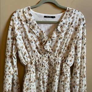 Boutique Floral Ruffle Top
